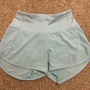 LULULEMON baby blue SIZE 0 SPEED UP SHORTS 4 in